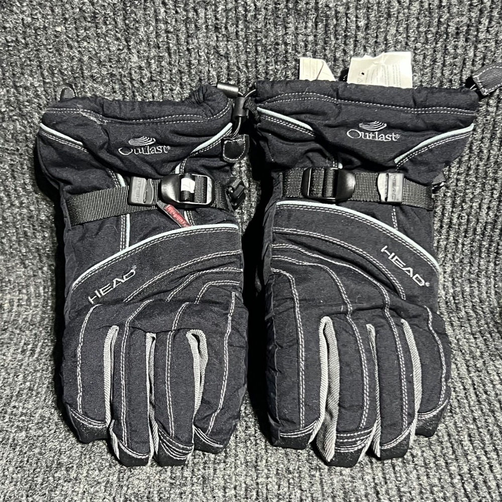Head Outlast Ski Gloves Mens L Black Waterproof Insulated Winter Snow Gear